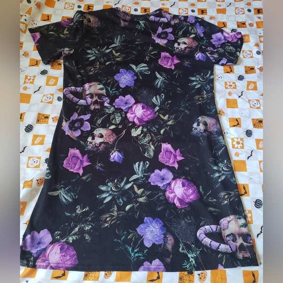 Blackmilk Garden Of The Dead Purple Tee Dress - Picture 3 of 6